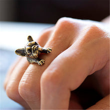 Animal French Bulldog Ring Men   Women Animal Wrap Ring French Bulldog Ring EF8