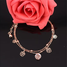 Ankle Bracelet on a leg bracelet anklets rose flower anklet ankle bracelets for womenWomen's feet jewelry EF8