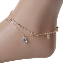 Ankle Bracelet on a leg bracelet anklets rose flower anklet ankle bracelets for womenWomen's feet jewelry EF8