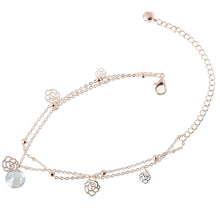 Ankle Bracelet on a leg bracelet anklets rose flower anklet ankle bracelets for womenWomen's feet jewelry EF8
