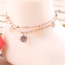 Ankle Bracelet on a leg bracelet anklets rose flower anklet ankle bracelets for womenWomen's feet jewelry EF8