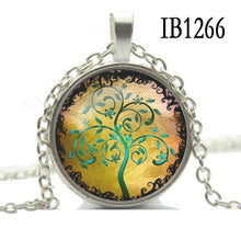 Art Tree glass cabochon Necklace Bronze chain vintage choker statement Necklace women Jewelry Life Tree Pendant Necklace EF8