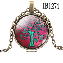 Art Tree glass cabochon Necklace Bronze chain vintage choker statement Necklace women Jewelry Life Tree Pendant Necklace EF8