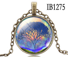 Art Tree glass cabochon Necklace Bronze chain vintage choker statement Necklace women Jewelry Life Tree Pendant Necklace EF8