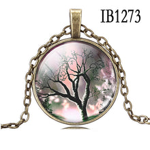 Art Tree glass cabochon Necklace Bronze chain vintage choker statement Necklace women Jewelry Life Tree Pendant Necklace EF8