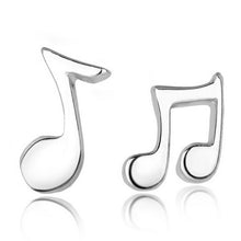 Artistic Gift Lovely Silver Plated Asymmetry Musical Note Shape Ear Stud Earrings EF8