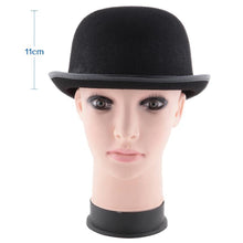 Black Hats for Men Women Woolen Warm Bucket Hat Retro Topper Solid Jazz Cap Panama Fedoras EF8