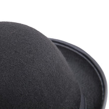 Black Hats for Men Women Woolen Warm Bucket Hat Retro Topper Solid Jazz Cap Panama Fedoras EF8