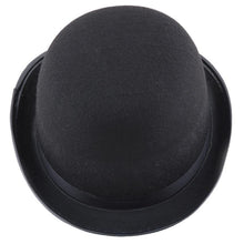 Black Hats for Men Women Woolen Warm Bucket Hat Retro Topper Solid Jazz Cap Panama Fedoras EF8