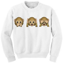 Monkey Patterns Women Hoodies Long Sleeve O-Neck Women Sweatshirt 3D emoji printed Women Clothing Fleece Hoodie Plus Size EF8