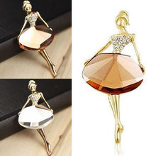 Ballet Vintage Princess Ballerina Brooch Girl Women's Jewelry Exquisite Brooches Bling Gem Brooch EF8