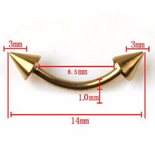 Banana Body Piercing Jewelry For Women S Cool Stainless Steel Spike Eyebrow Ring Barbells Eye Rings EF8