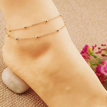 Barefoot Beach Double Chain Link Tassel Foot Bracelet Anklet Jewelry Toe Anklet Women Ankle Bracelets EF8