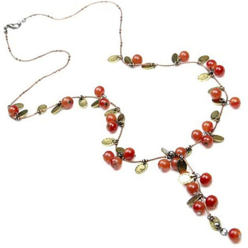 Beautiful Red cherries Necklace Pendant Jewelry For women Women Necklace EF8