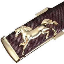 Belt Gold Horse Leisure Leather Men Automatic Buckle Designer Leather Metal Buckles Belts for Business Men EF8