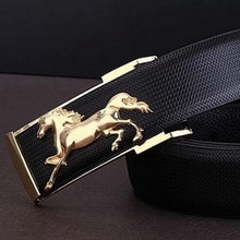 Belt Gold Horse Leisure Leather Men Automatic Buckle Designer Leather Metal Buckles Belts for Business Men EF8