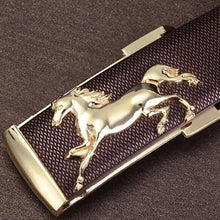 Belt Gold Horse Leisure Leather Men Automatic Buckle Designer Leather Metal Buckles Belts for Business Men EF8