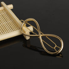 Fashion Infinity Gold Barrette Hairpin Hair Clip Headband For Women Perfect Gift EF8