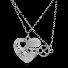 Best Friend Friendship Broken Heart Pendant Necklace Gifts For friends 2pc Sliver Heart Shape Necklaces EF8