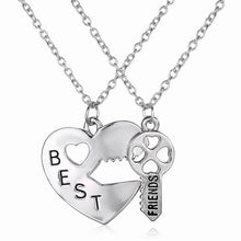 Best Friend Friendship Broken Heart Pendant Necklace Gifts For friends 2pc Sliver Heart Shape Necklaces EF8