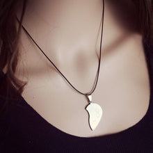 Black Cord Necklace Stainless Steel Engrave Love You Pendants Necklace Jewelry 2PCS Couple Broken Heart Choker Necklaces EF8