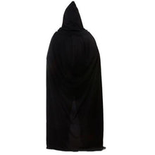 Black Halloween Costume Theater Prop Death Hoody Cloak Devil Long Tippet Cape EF8