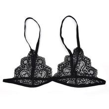 Black Lace Bra Top Wireless Cups Brassiere Eyelash Bralette Cute Crop Top Sexy Underwear Intimate Tops EF8