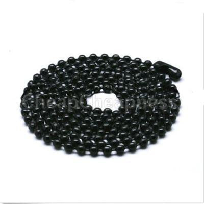 Black Silver Metal Bead Chain 70CM Men Women Bead Necklace Necklace For Sale EF8