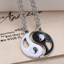 Black White Couple Sister Friend Friendship Jewelry Unique Personalized Gifts Yin Yang Pendant Necklace EF8