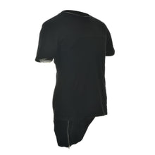 Black White T shirt XXL Long Back Zipper Streetwear Swag Man Hip Hop Skateboard T-shirt Top Tee Men Clothing EF8