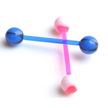 Body Jewelry Piercing Classic Barbell Tongue Piercing Mixed Ball Tongue Navel Nipple Barbell Rings Bars EF8
