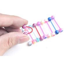 Body Jewelry Piercing Classic Barbell Tongue Piercing Mixed Ball Tongue Navel Nipple Barbell Rings Bars EF8