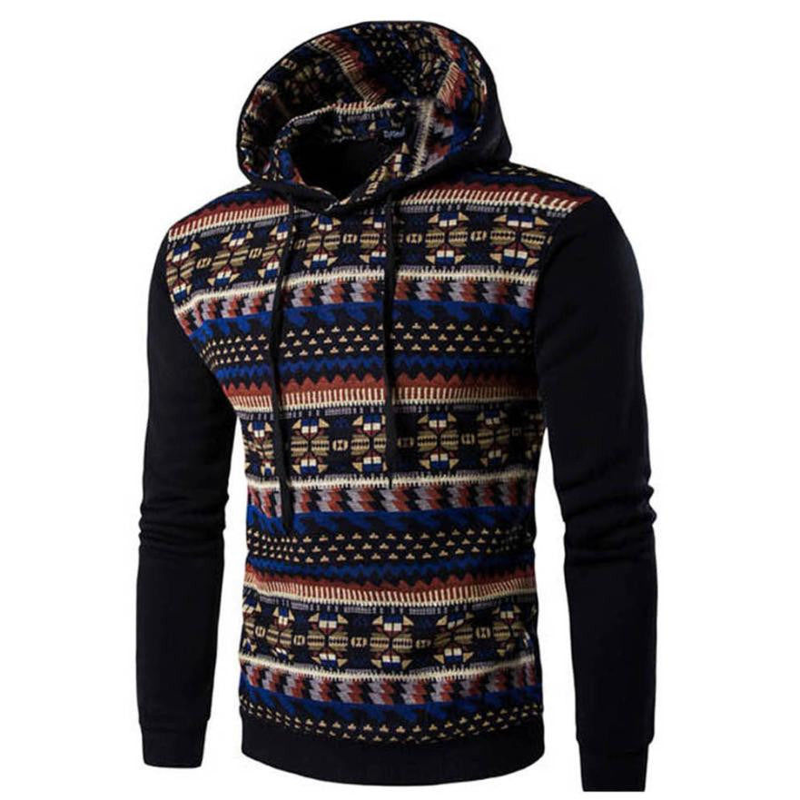 Bohemia Retro Famous fanshion men hoodieslong sleeve Pullover hoodies men's clothes hip hop men hooded sweatshirt EF8
