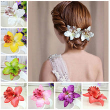 Bohemia Style Bridal Flower Orchid Leopard Hair Clip Beauty Hairpins Barrette Wedding Decoration Hair Accessories Beach Hairwear EF8