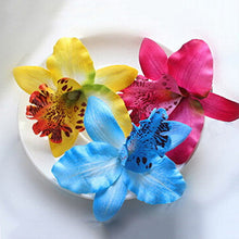 Bohemia Style Bridal Flower Orchid Leopard Hair Clip Beauty Hairpins Barrette Wedding Decoration Hair Accessories Beach Hairwear EF8