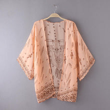 Boho Printed Chiffon Loose Kimono Cardigan Fashion Women Blouse Shirt Tops Batwing Sleeve Blusas Femininas EF8