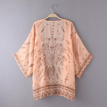 Boho Printed Chiffon Loose Kimono Cardigan Fashion Women Blouse Shirt Tops Batwing Sleeve Blusas Femininas EF8
