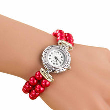Bracelet Watch Women Ladies Students Fashion Quartz-watchClock Imitation Golden Pearl Chain Wrist Watches Quartz EF8