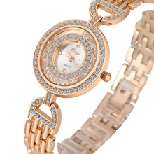 Bracelets Watches Famous Creative Luxury Women Rose Gold Sliver Rhinestone Crystal Love Bangle Watch And Bracelet Set 593 EF8