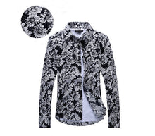 Men Shirt Fashion Mens Casual Button Down Slim Fit Long Sleeve Formal Dress Shirts EF8