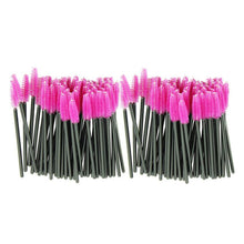 100pc make up brush Pink synthetic fiber One-Off Disposable Eyelash Brush Mascara Applicator Wand Brush EF8