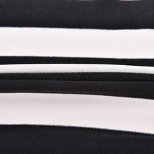 Black   White Striped Long Sleeve Knitted Open Cardigan Fall Slim Women Sweater EF8