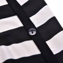 Black   White Striped Long Sleeve Knitted Open Cardigan Fall Slim Women Sweater EF8