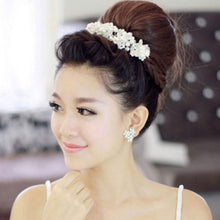 Bridal Hair Jewelry Romantic Hair White Pearl Crystal Bride Headdress Handmade Wedding Dress Accessories EF8