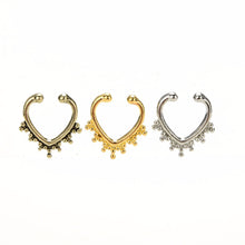 Bronze Nose Hoop Ring Sexy Fake Septum Nose Rings Faux Piercing Nose Studs Body Jewelry Gold Silver EF8