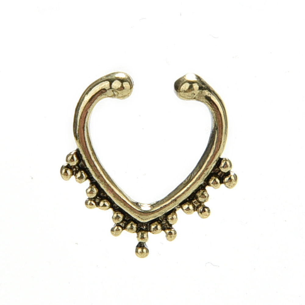 Bronze Nose Hoop Ring Sexy Fake Septum Nose Rings Faux Piercing Nose Studs Body Jewelry Gold Silver EF8