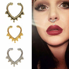 Bronze Nose Hoop Ring Sexy Fake Septum Nose Rings Faux Piercing Nose Studs Body Jewelry Gold Silver EF8