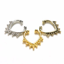Bronze Nose Hoop Ring Sexy Fake Septum Nose Rings Faux Piercing Nose Studs Body Jewelry Gold Silver EF8