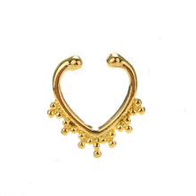 Bronze Nose Hoop Ring Sexy Fake Septum Nose Rings Faux Piercing Nose Studs Body Jewelry Gold Silver EF8