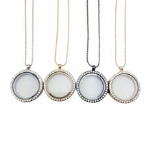 Can Open Memory Living Magnet Glass Floating Locket Pendant Necklace For Women Fine Jewelry S 4 Colors Women Necklace EF8